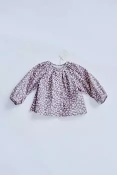 Рубашка в цветочек ZARA, цвет Dusty pink