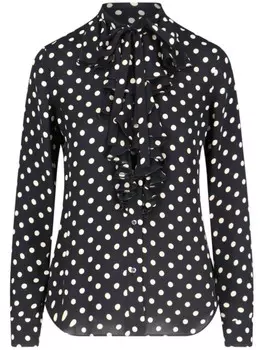 Рубашка в горох ASPESI, черный