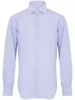 Рубашка в горох Barba, синий