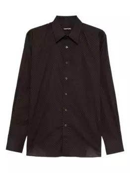 Рубашка в горох TOM FORD, коричневый