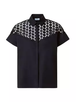 Рубашка в горошек Akris punto, черный