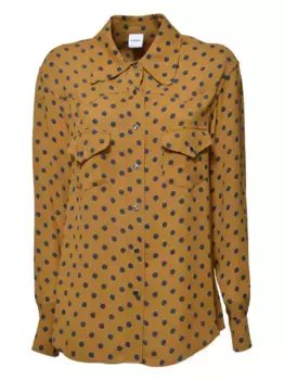 Рубашка в горошек ASPESI, коричневый