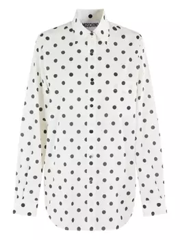 Рубашка в горошек Moschino, белый