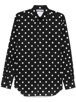 Рубашка в горошек Moschino, черный