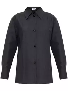 Рубашка в клетку Alexander McQueen в клетку, серый