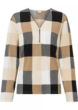 Рубашка в клетку Bodyflirt, черный