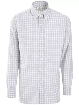 Рубашка в клетку Borrelli, серый