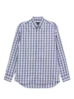 Рубашка в клетку Brioni, синий