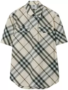 Рубашка в клетку Burberry, бежевый