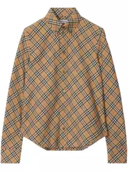 Рубашка в клетку BURBERRY, нейтральный