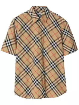 Рубашка в клетку BURBERRY, нейтральный