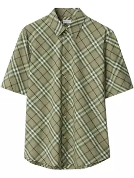 Рубашка в клетку Burberry, зеленый