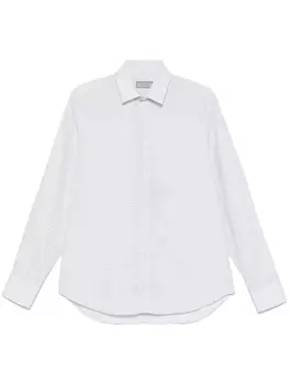 Рубашка в клетку Canali, белый