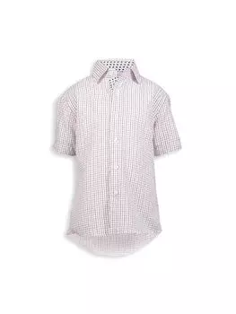 Рубашка в клетку для мальчика Elie Balleh, цвет White Red