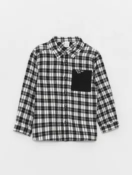 Рубашка в клетку для мальчика с длинными рукавами LCW baby, черный плед