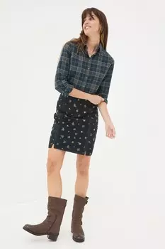 Рубашка в клетку Fatface из 100% хлопка Fat Face, синий