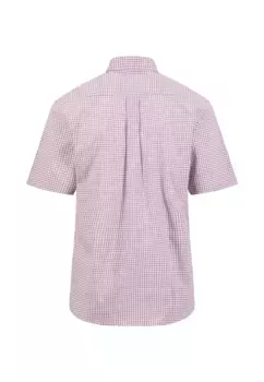 Рубашка в клетку FYNCH-HATTON с короткими рукавами и нагрудным карманом, цвет Dusty Lavender