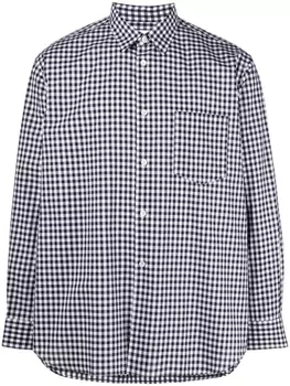 Рубашка в клетку гингем Comme Des Garons Shirt, черный