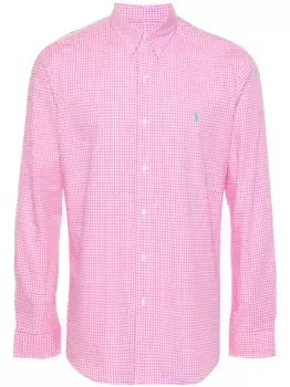 Рубашка в клетку гингем с длинными рукавами POLO RALPH LAUREN, розовый