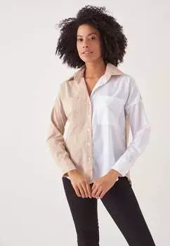 Рубашка в клетку Herita, бежевый