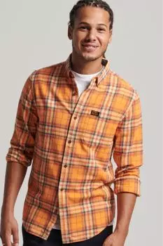 Рубашка в клетку Heritage Lumberjack из органического хлопка Superdry, желтый