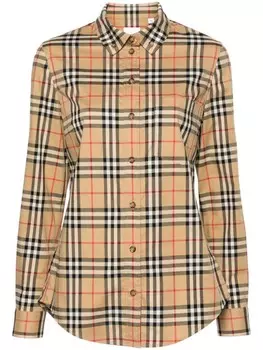 Рубашка в клетку House Check Burberry, нейтральный цвет