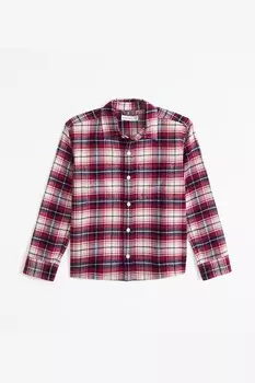Рубашка в клетку из 100% хлопковой фланели Abercrombie & Fitch, красный