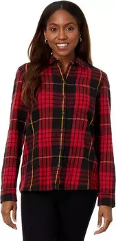 Рубашка в клетку из фактурной фланели Signature Heritage L.L.Bean, цвет Royal Red