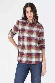 Рубашка в клетку из хлопка Colin'S, коричневый