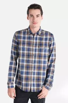 Рубашка в клетку из хлопка Colin'S, белый