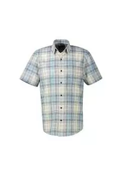 Рубашка в клетку из летней фактурной ткани. Lerros, синий