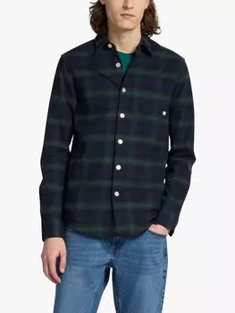 Рубашка в клетку из органического хлопка Calabria Farah, лесная сосна