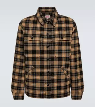 Рубашка в клетку из смесовой шерсти Kenzo, мультиколор