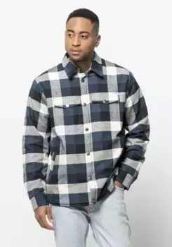 Рубашка в клетку Jack Wolfskin "FELSENWEG INS SHIRT M", синий