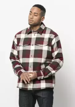 Рубашка в клетку Jack Wolfskin "FELSENWEG INS SHIRT M", цвет Cordovan-Red-Checks