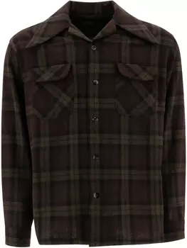 Рубашка в клетку KAPITAL, зеленый