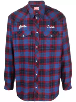 Рубашка в клетку KENZO, синий