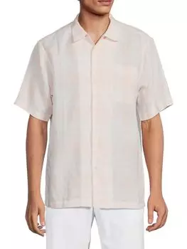 Рубашка в клетку Laurel Canyon Camp Tommy Bahama, цвет Bleached Cream