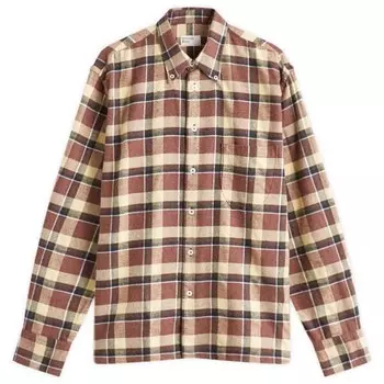 Рубашка в клетку «ленивый день» Universal Works, мультиколор