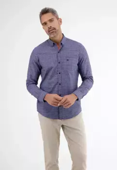 Рубашка в клетку LERROS "Рубашка LERROS с длинными рукавами и минимальной клеткой", цвет морской волны