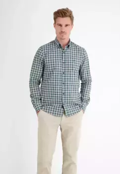 Рубашка в клетку LERROS "Рубашка в клетку LERROS, воротник на пуговицах", зеленый