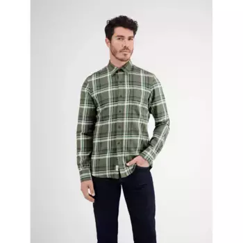 Рубашка в клетку LERROS "Рубашка в клетку LERROS SLUBCHECK", цвет Aged Olive