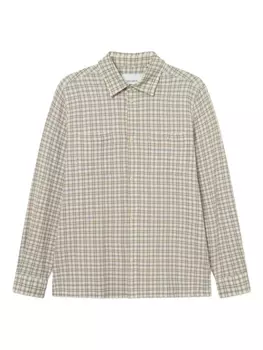 Рубашка в клетку Les Deux с нагрудным карманом, зеленый