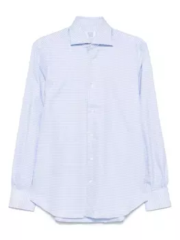 Рубашка в клетку Mazzarelli, синий