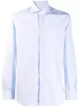 Рубашка в клетку Mazzarelli, синий