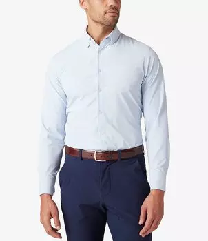 Рубашка в клетку Mizzen+Main Performance стрейч Monaco с длинными рукавами, синий