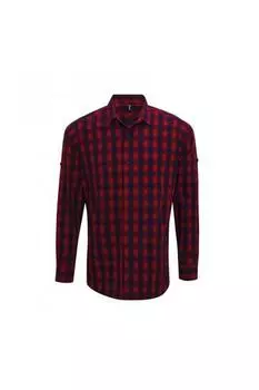 Рубашка в клетку Mulligan с длинными рукавами Premier, красный