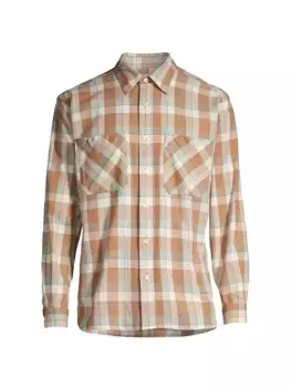 Рубашка в клетку на пуговицах спереди Closed, цвет glazed green