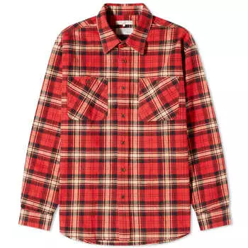 Рубашка в клетку Nudie Jeans Co Filip, красный