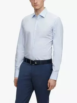 Рубашка в клетку обычного кроя BOSS Joe Kent HUGO BOSS, светло-синий